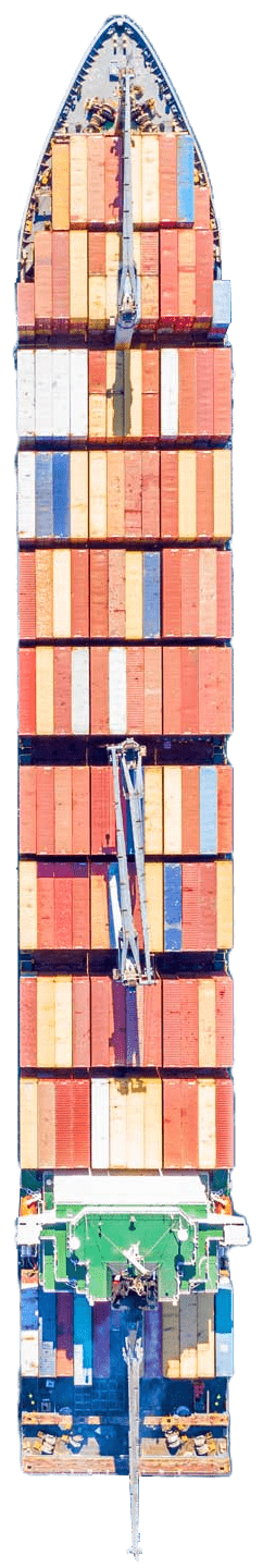 Cargo Ship Full Loaded With Containers Blue Sea Port